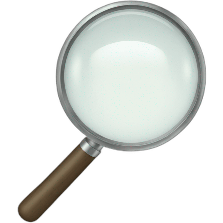 white magnifying glass emoji