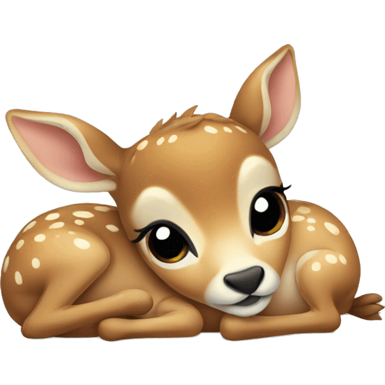 baby deer laying down emoji