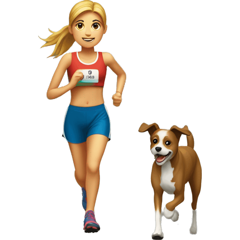 Canicross-activity-girl-runner-and-dog emoji