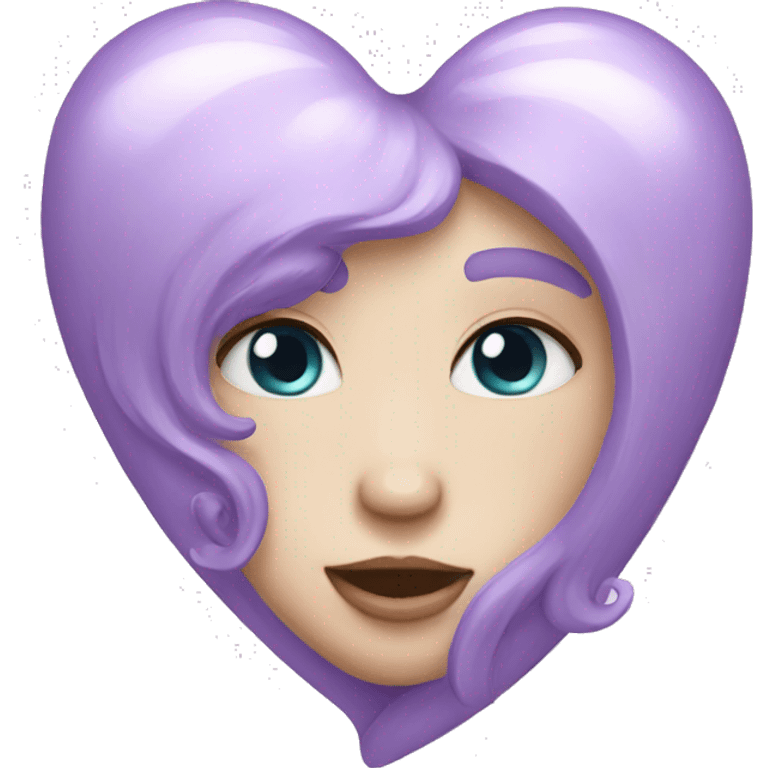 lilac heart  emoji