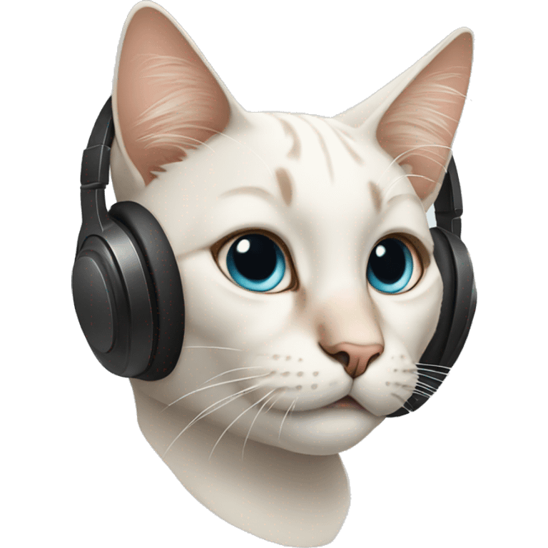 Cat hearing music emoji