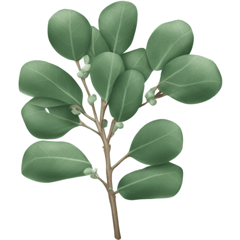  branch of silver dollar eucalyptus emoji