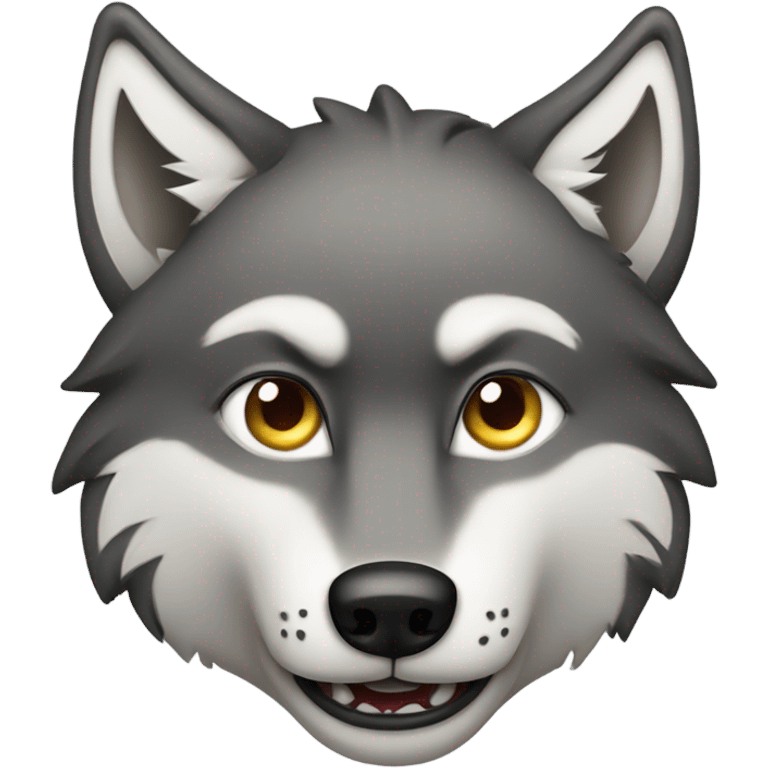 Wolf rolling eyes emoji