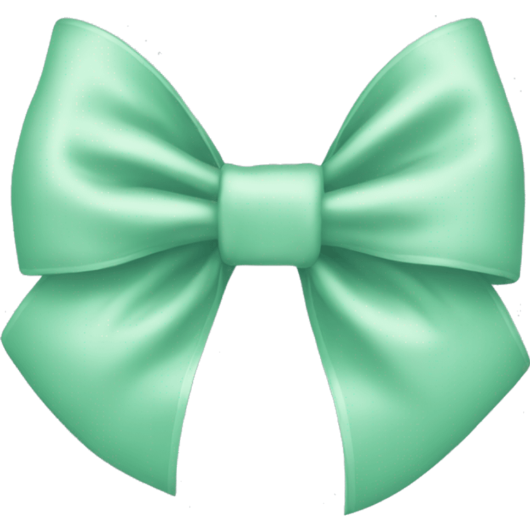 Pastel green bow emoji