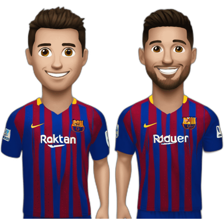 Ronaldo avec Messi emoji