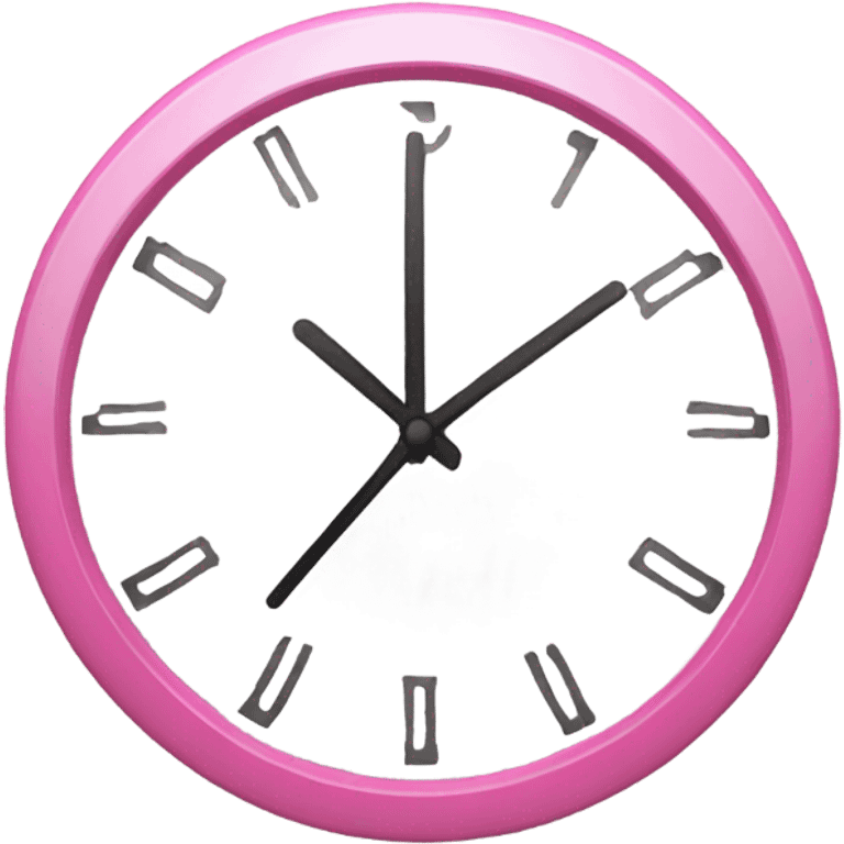 Pink and whit clock emoji