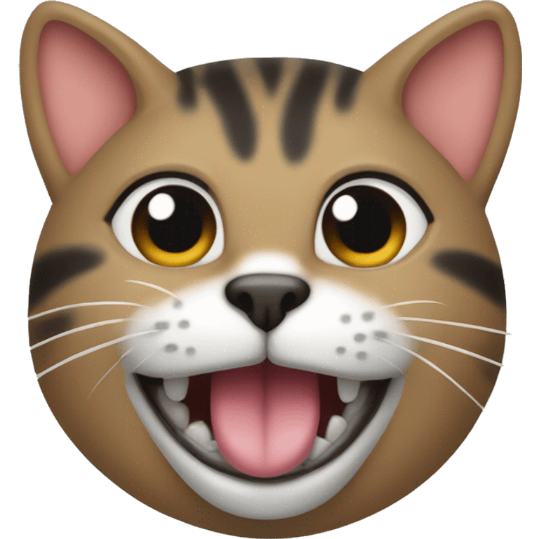 gato con la lengua afuera  emoji