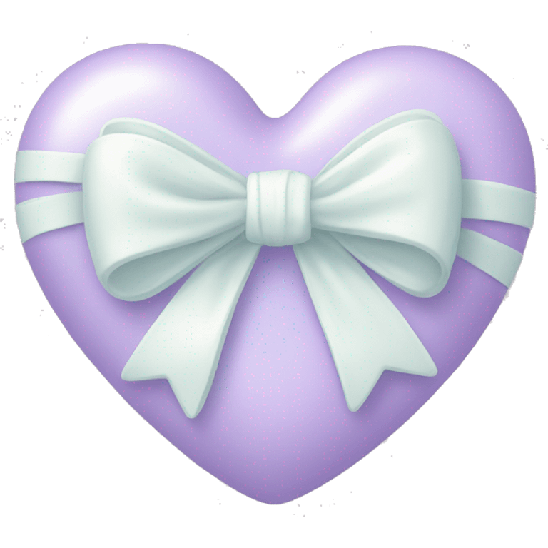 Pastel heart with white bow  emoji