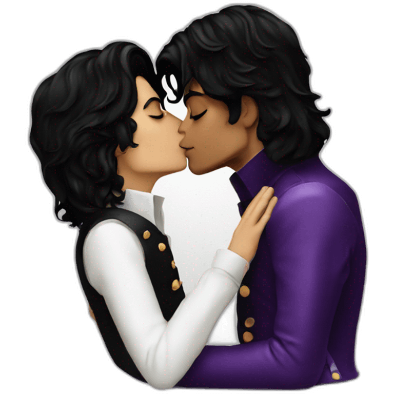 michael jackson kissing prince emoji