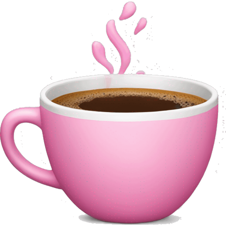 Pink coffee cup emoji