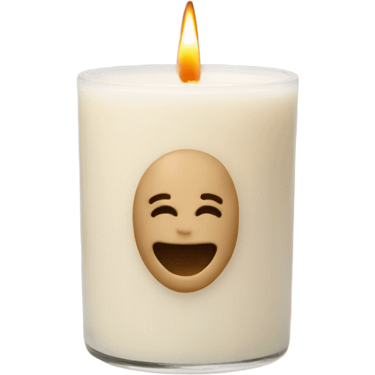 Beige winter vibe candle emoji