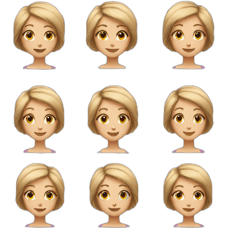 Short hair lady  emoji