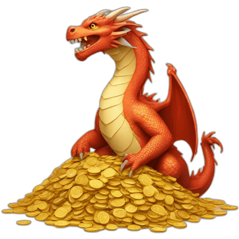 dragon on its hoard emoji