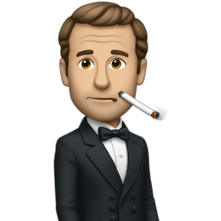 Macron who smokes emoji