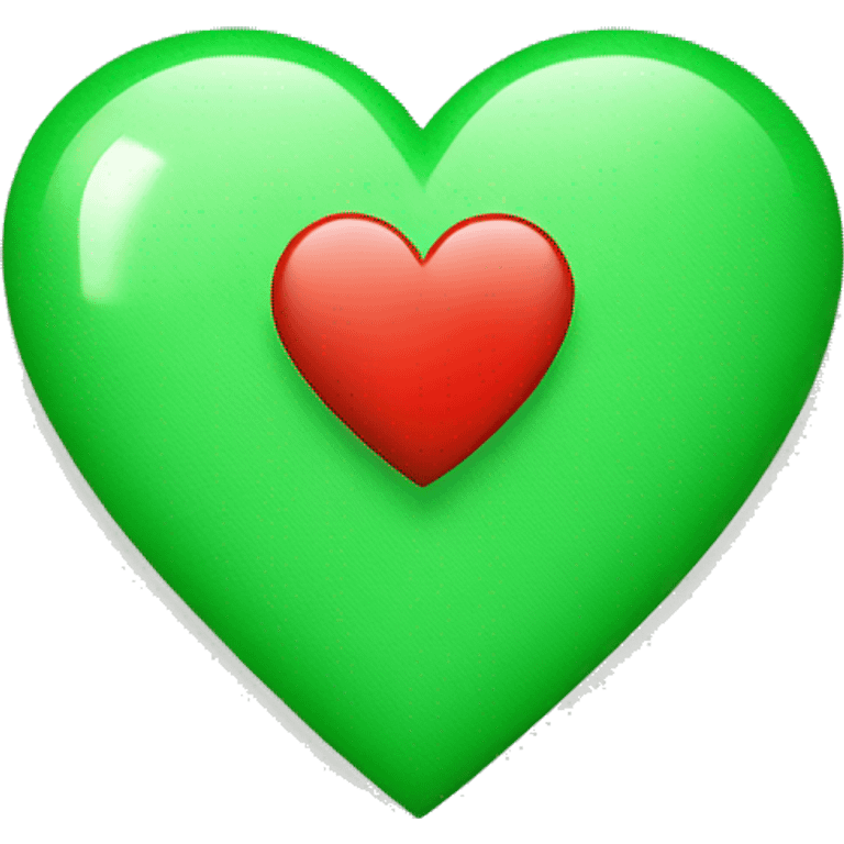 green check mark within a red heart emoji