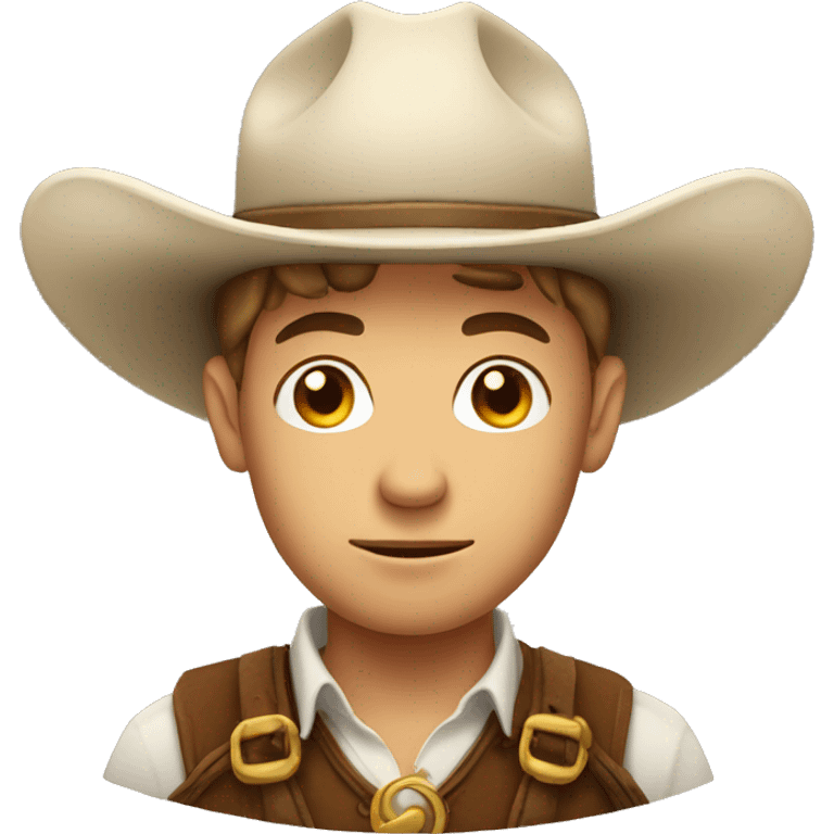 cow boy only face emoji