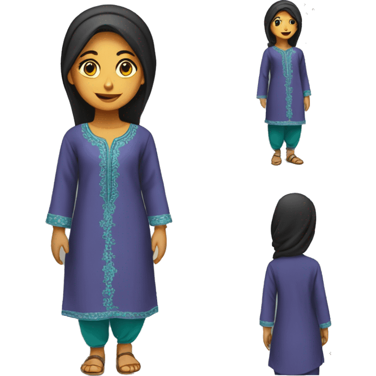 Girl in shalwar kameez standing emoji