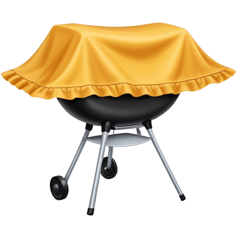 Grill cover flying away on windy day emoji