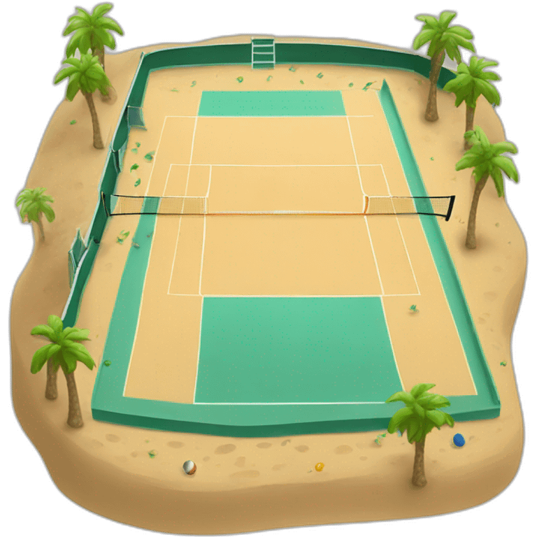 sand tennis court emoji