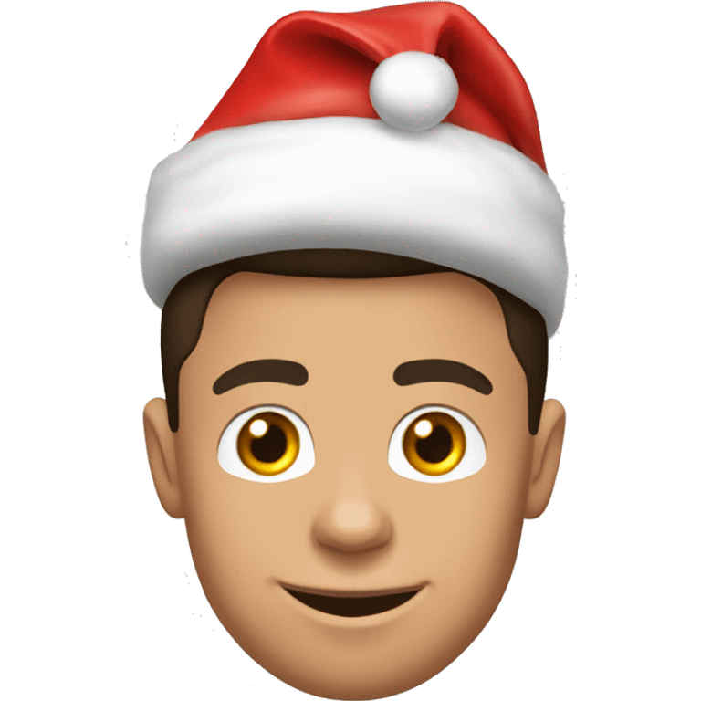 cristiano ronaldo with santa hat emoji