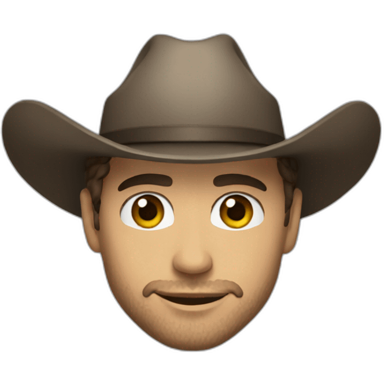 Theo James wearing a cowboy hat emoji