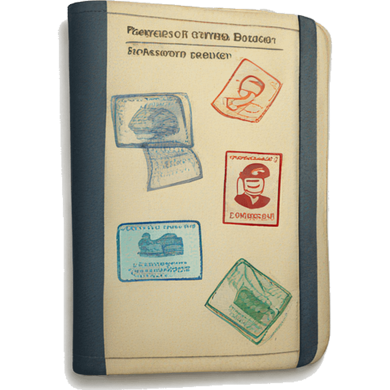 passport with stamps emoji