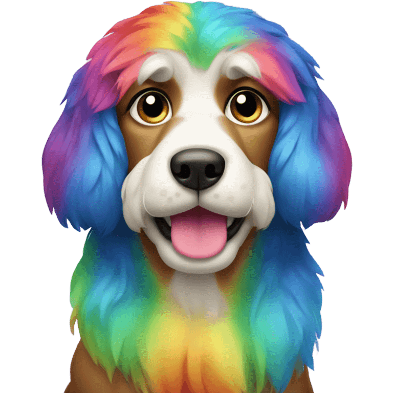 Rainbow dog emoji