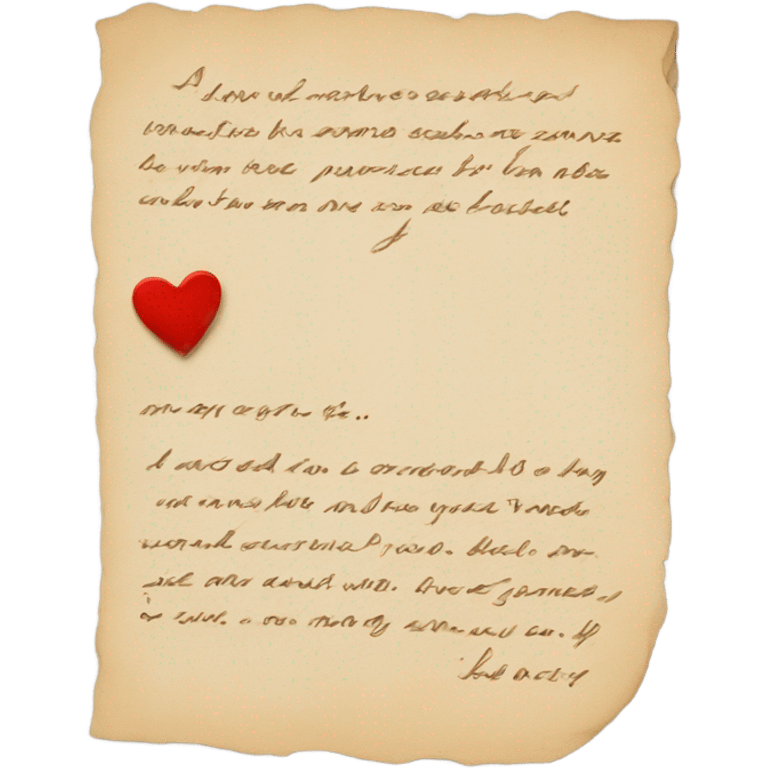 Hand written love letter emoji