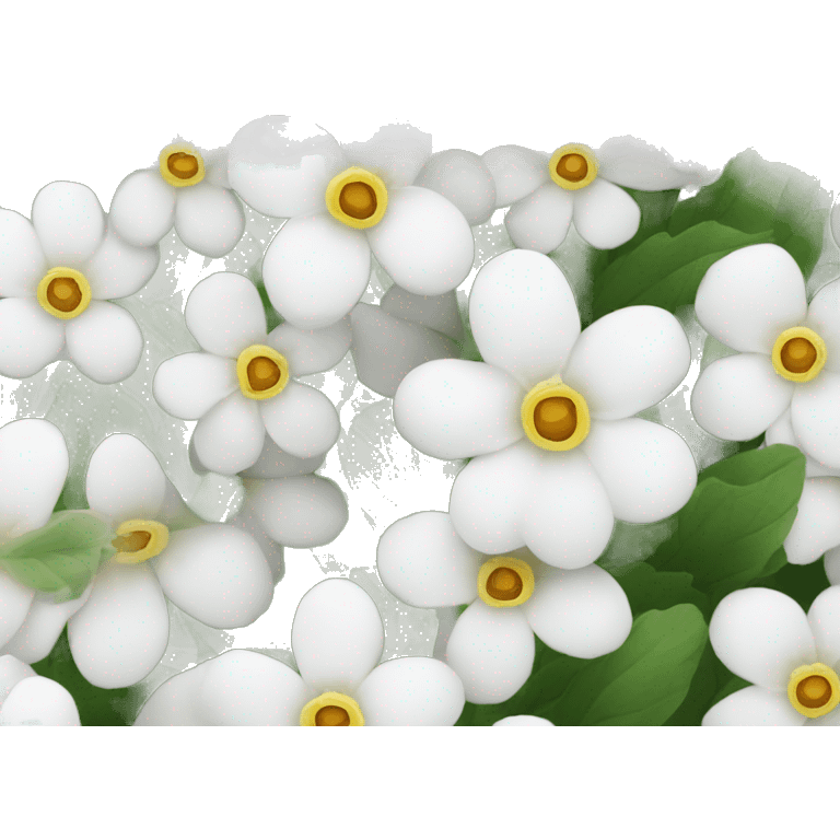 White flowers  emoji