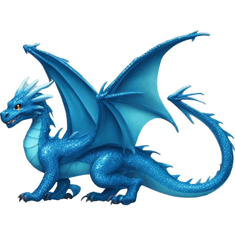 blue sparkly dragon  emoji