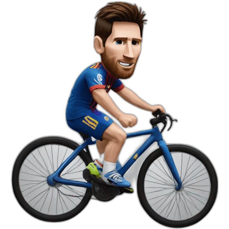 messi sur un velo emoji