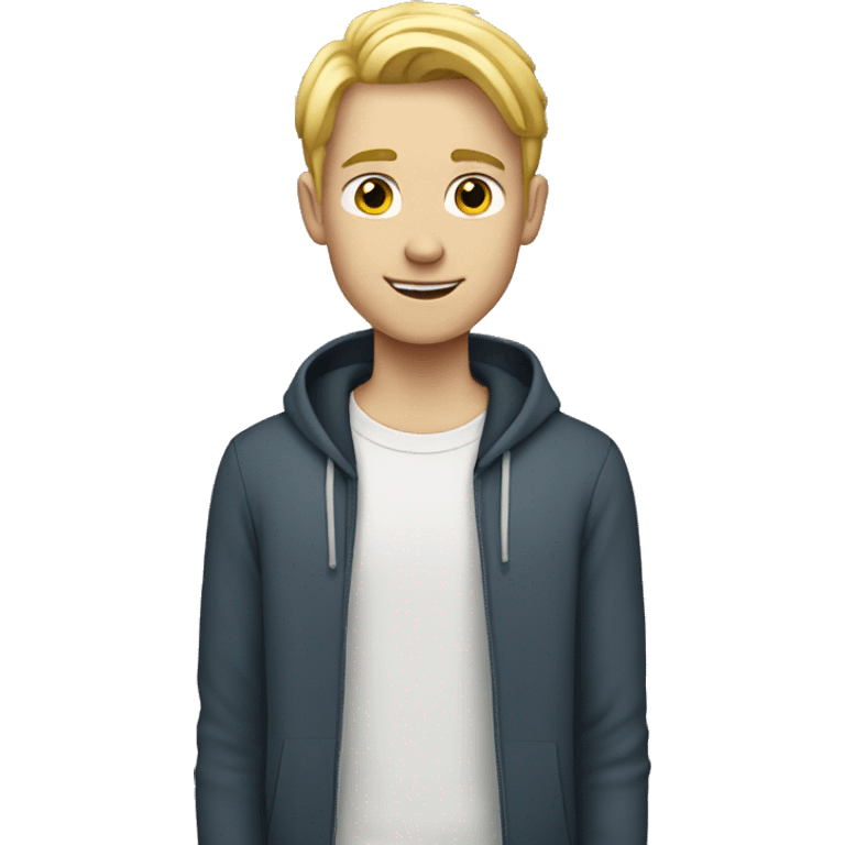 Teenage white male with blond hair standing emoji