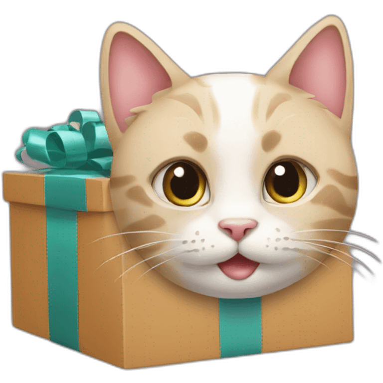 cat from gift box emoji