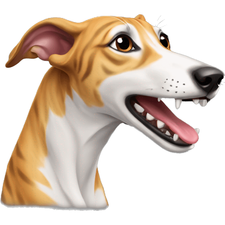 tiger greyhound licking emoji