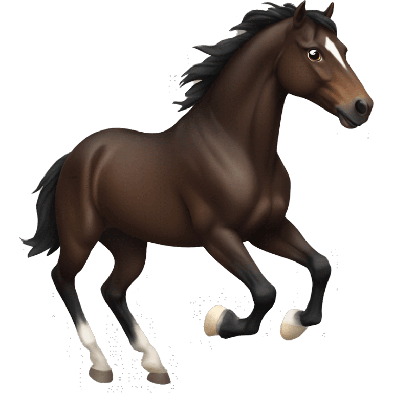 dark brown galloping horse emoji