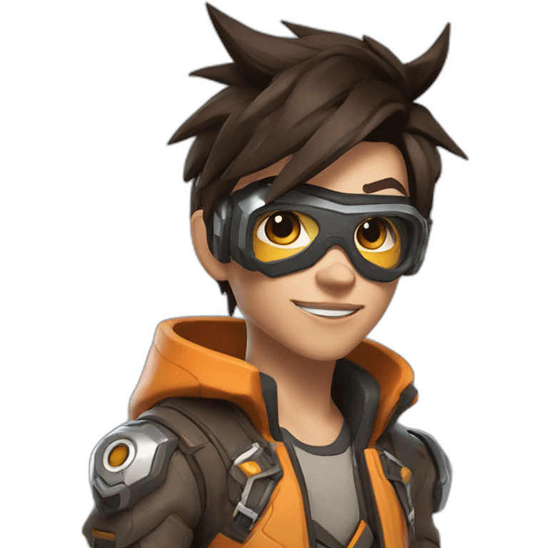 Tracer from overwatch emoji