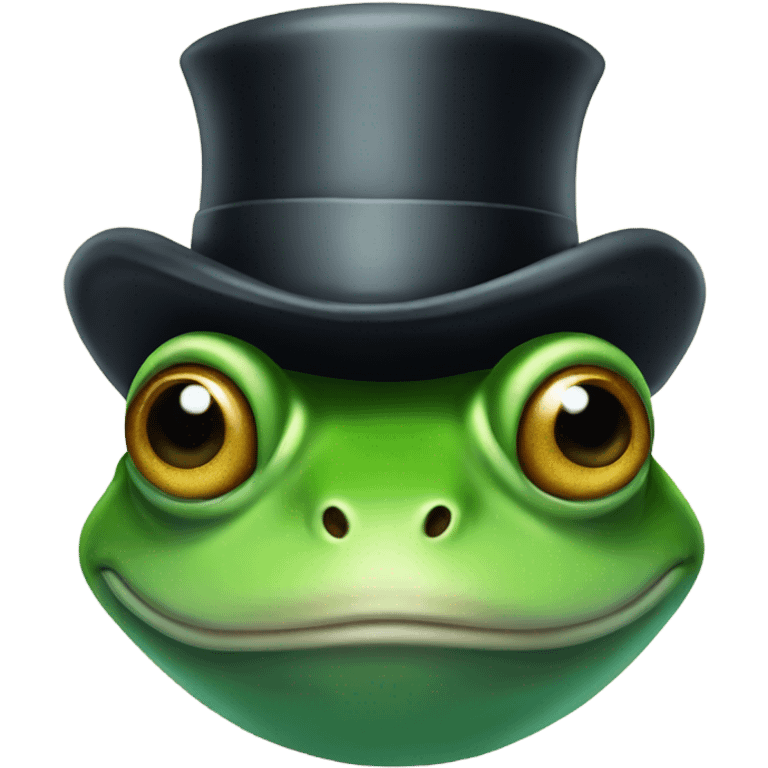 Frog in a top hat emoji