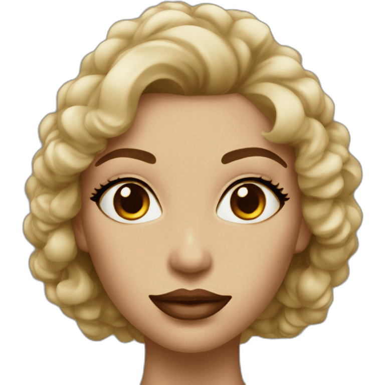 Woman with voluminous and natural lips. Very pretty emoji