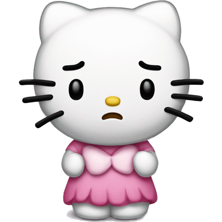 Sad hello kitty emoji