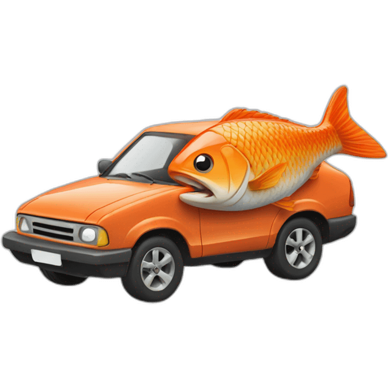 Car eating Fish emoji