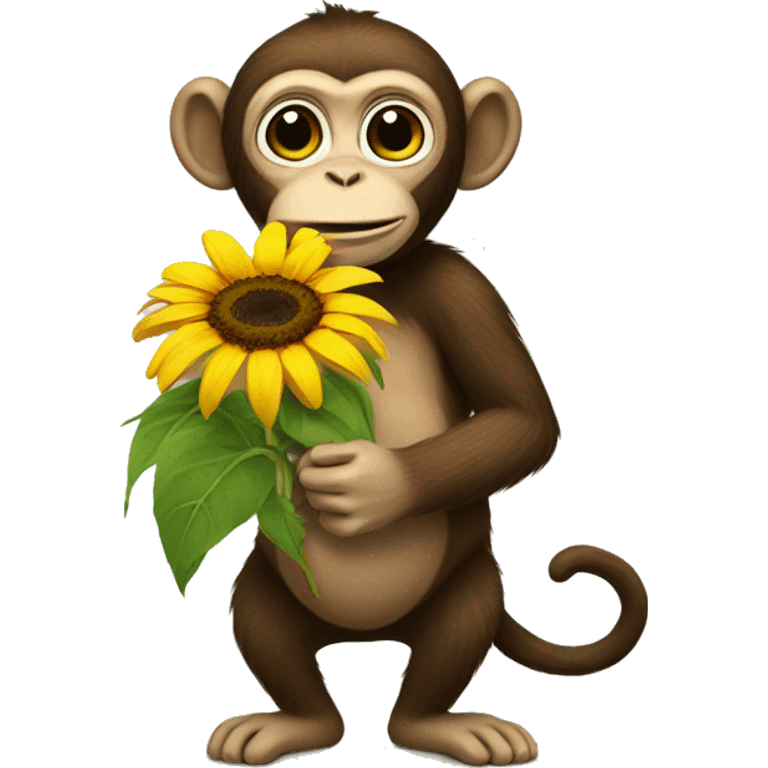 monkey holding a sunflower emoji