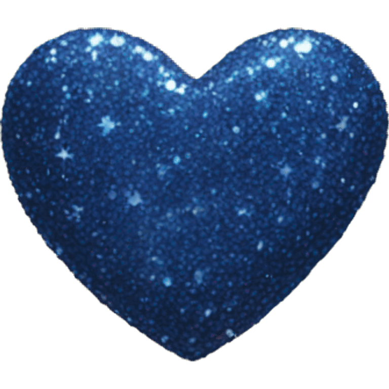 sparkly navy heart emoji