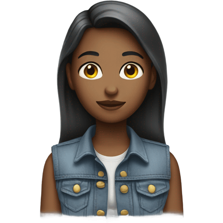 Girl with a Jean vest emoji