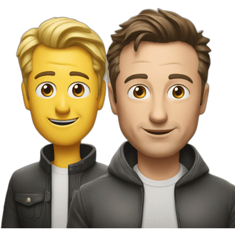 Élongation Musk Bill gayes et Jeff besson amis emoji