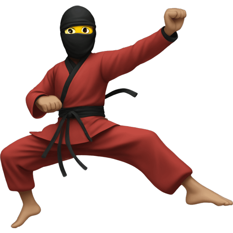 Ninja doing a high kick  emoji