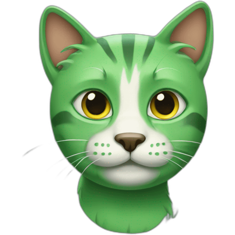 Green cat emoji