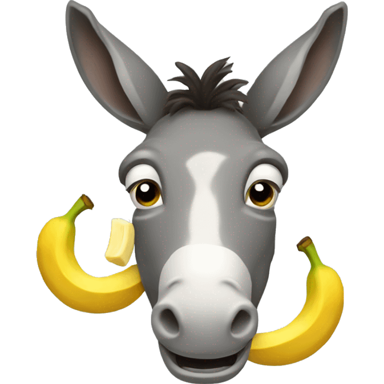 Donkey eat banana emoji