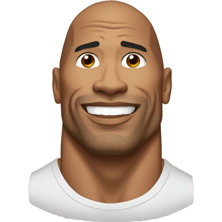 dwayne johnson with a mobile phone emoji