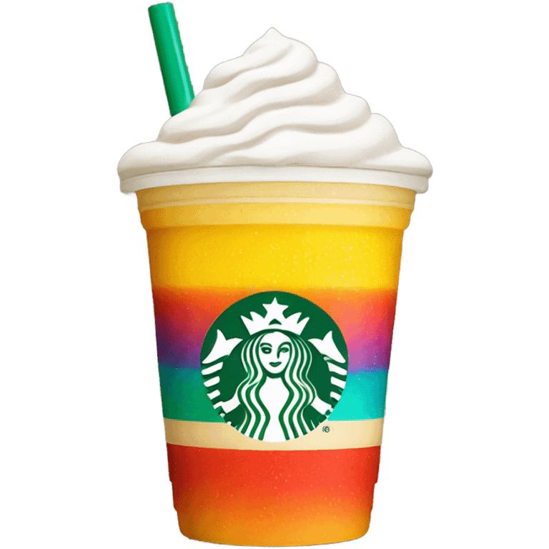 Starbucks cup with summer drink emoji