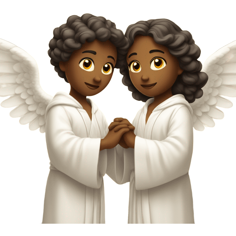 two angels in painting emoji